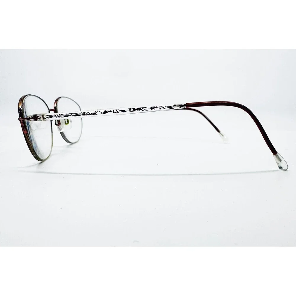 Gloria Vanderbilt Eyeglasses Womens Red Metal Oval Frame 140 39579